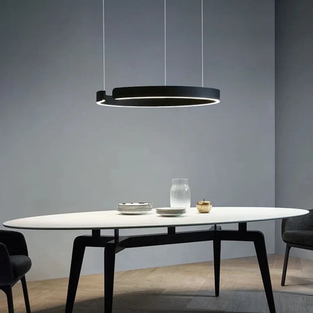 Pendant Light - Nordic Ring Led Pendant Lamps Dimmable Black Gold Home Decor Fixture SW-36210345 - SWEET-LIGHTS