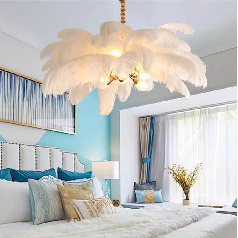 Pendant Light - Nordic Feather Ceiling Chandelier for Home Decoration Indoor Lighting SW-36210457 - SWEET-LIGHTS