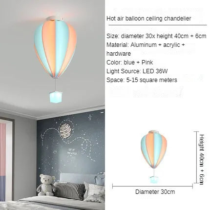 Children Lighting - Cartoon Ceiling Light Hot Air Balloon Lamp SW-36210347 - SWEET-LIGHTS