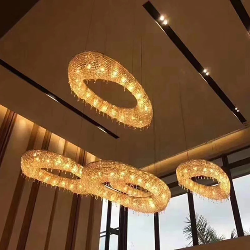 Chandelier - Modern Crystal Lighting Gold Lamp for Living Room SW-36210347 - SWEET-LIGHTS