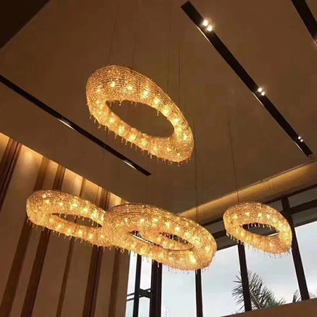 Chandelier - Modern Crystal Lighting Gold Lamp for Living Room SW-36210347 - SWEET-LIGHTS