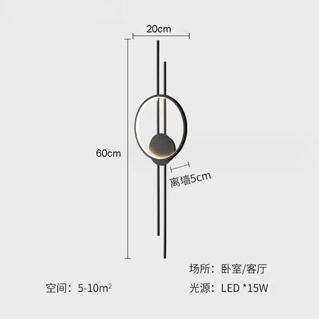 Wall Light - Minimalist Postmodern Wall Lamp for Living Room Bedroom Nordic Modern Aisle SW-36210346 - SWEET-LIGHTS