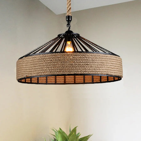 Pendant Light - Vintage Hemp Rope LED Industrial Chandelier SW-36210347 - SWEET-LIGHTS