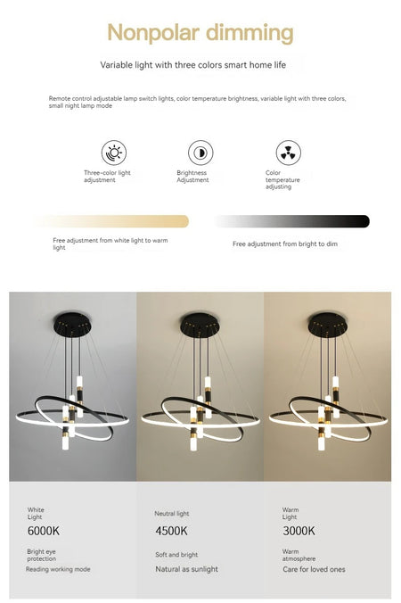 Pendant Light - Modern Round LED Chandelier Fixture for Home Decor SW-36210467 - SWEET-LIGHTS