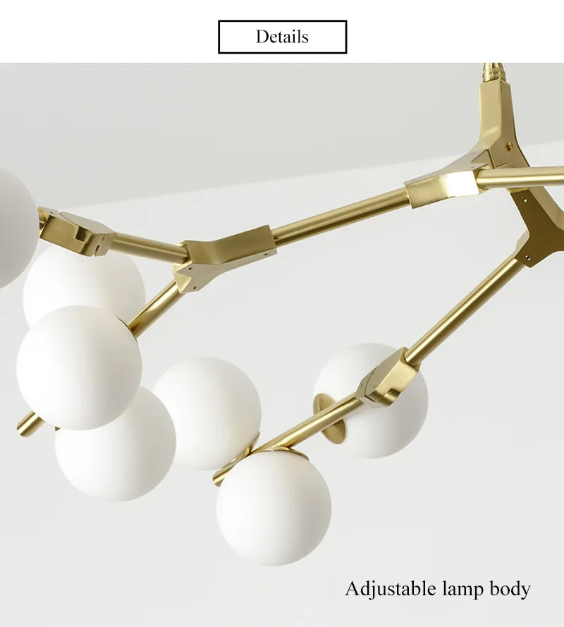 Pendant Light - Modern Tree Branches LED Chandelier with Glass Balls for Living Room and Dining Room SW-36210457 - SWEET-LIGHTS