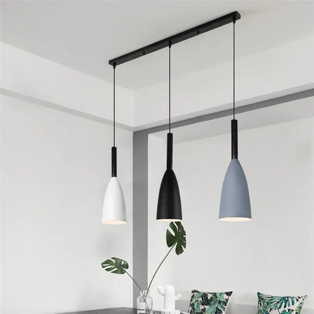 Pendant Light - Modern 3 Heads Wood Aluminum Chandelier Black SW-36210478 - SWEET-LIGHTS