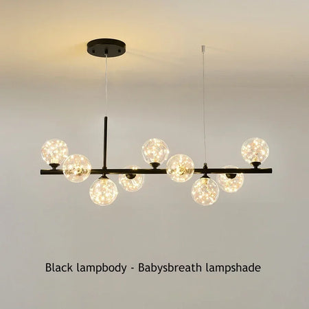 Pendant Light - Modern Long Dining Room Chandelier Glass Ball Lampshade Light Over The Table Kitchen Office Pendant Lamp Home Decor Luminaires SW-36210789 - SWEET-LIGHTS