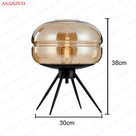 Table Lamp - Modern Blue Glass E27 Desk Lamp for Bedroom Decor SW-36210457 - SWEET-LIGHTS