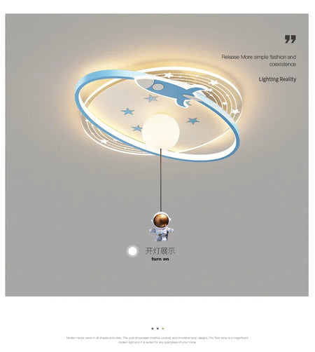 Children Lighting - Modern Astronaut Led Ceiling Lights Chandelier for Kids Room SW-36210435 - SWEET-LIGHTS