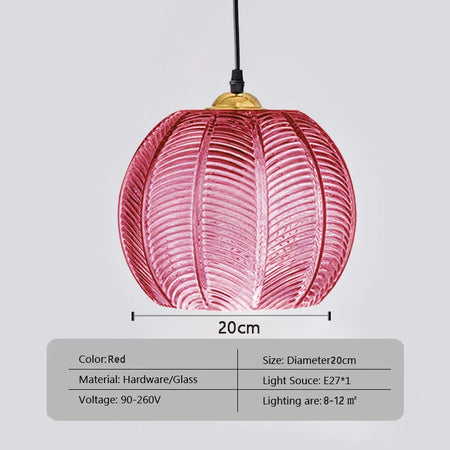 Pendant Light - Nordic Glass Green Leaf Pattern Fixture SW-36210789 - SWEET-LIGHTS