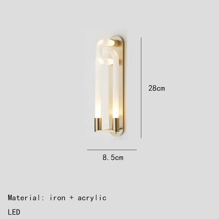 Wall Light - Nordic Art Design LED Wall Lights Gold Black Metal White Acrylic Tube Home Deco Wall Decor SW-36210478 - SWEET-LIGHTS