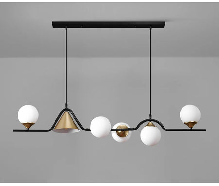 Pendant Light - Nordic Black LED Chandelier E14 Glass Ball SW-36210374 - SWEET-LIGHTS