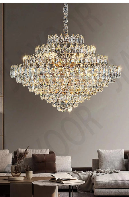 Chandelier - Luxury Crystal Big Chandeliers for Living Room Decor Modern Art Designer Luminaire Hight Ceiling Pendant Home Lamps Hall SW-36210927 - SWEET-LIGHTS