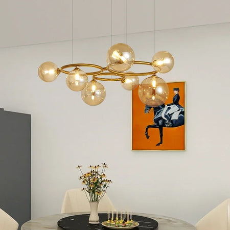 Pendant Light - Magic Beans Chandelier Smoke Grey Glass SW-36210789 - SWEET-LIGHTS