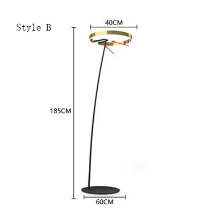 Floor Lamp - Italian Arc Gold Black LED Fishing Ring Light SW-36210829 - SWEET-LIGHTS