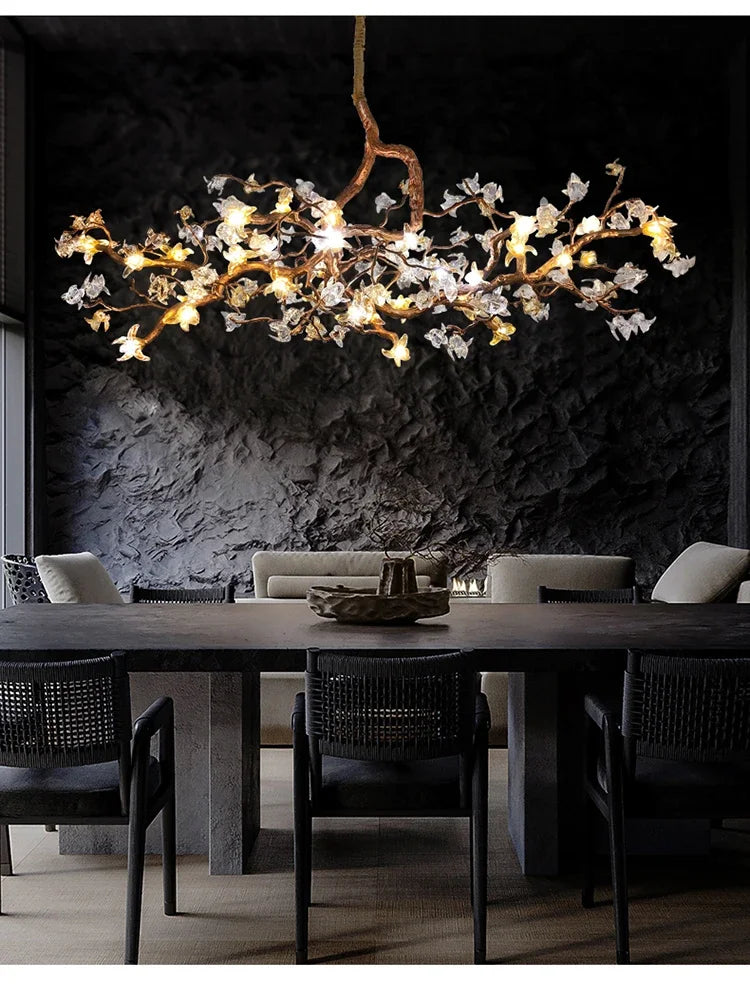 Chandelier - Style Vintage Copper Flower LED Light SW-36210458 - SWEET-LIGHTS