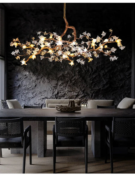 Chandelier - Style Vintage Copper Flower LED Light SW-36210458 - SWEET-LIGHTS