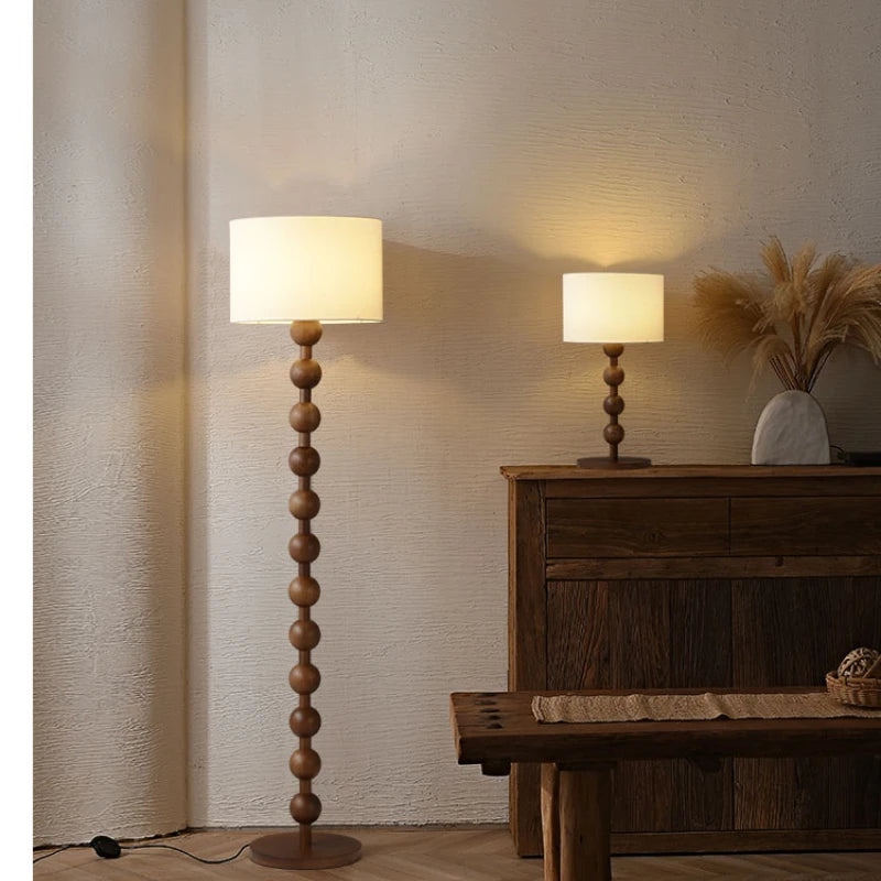 Floor Lamp - Vintage Art LED Fabric Wood Vertical Light for Living Room Bedroom Sofa Decor SW-36210457 - SWEET-LIGHTS