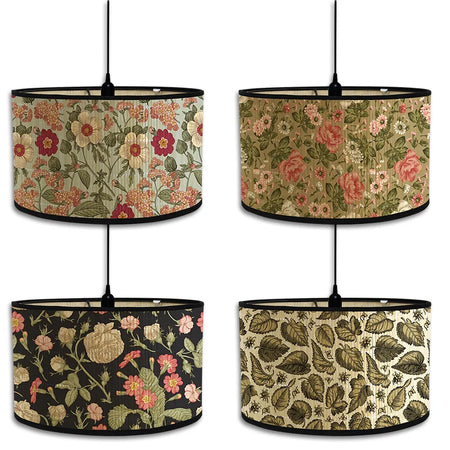 Lampshade - Nordic Style Green Plant Pattern Bamboo Art SW-36210457 - SWEET-LIGHTS