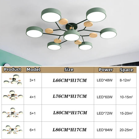 Ceiling Light - Nordic Style LED Chandelier for Living Room Kitchen SW-36210478 - SWEET-LIGHTS