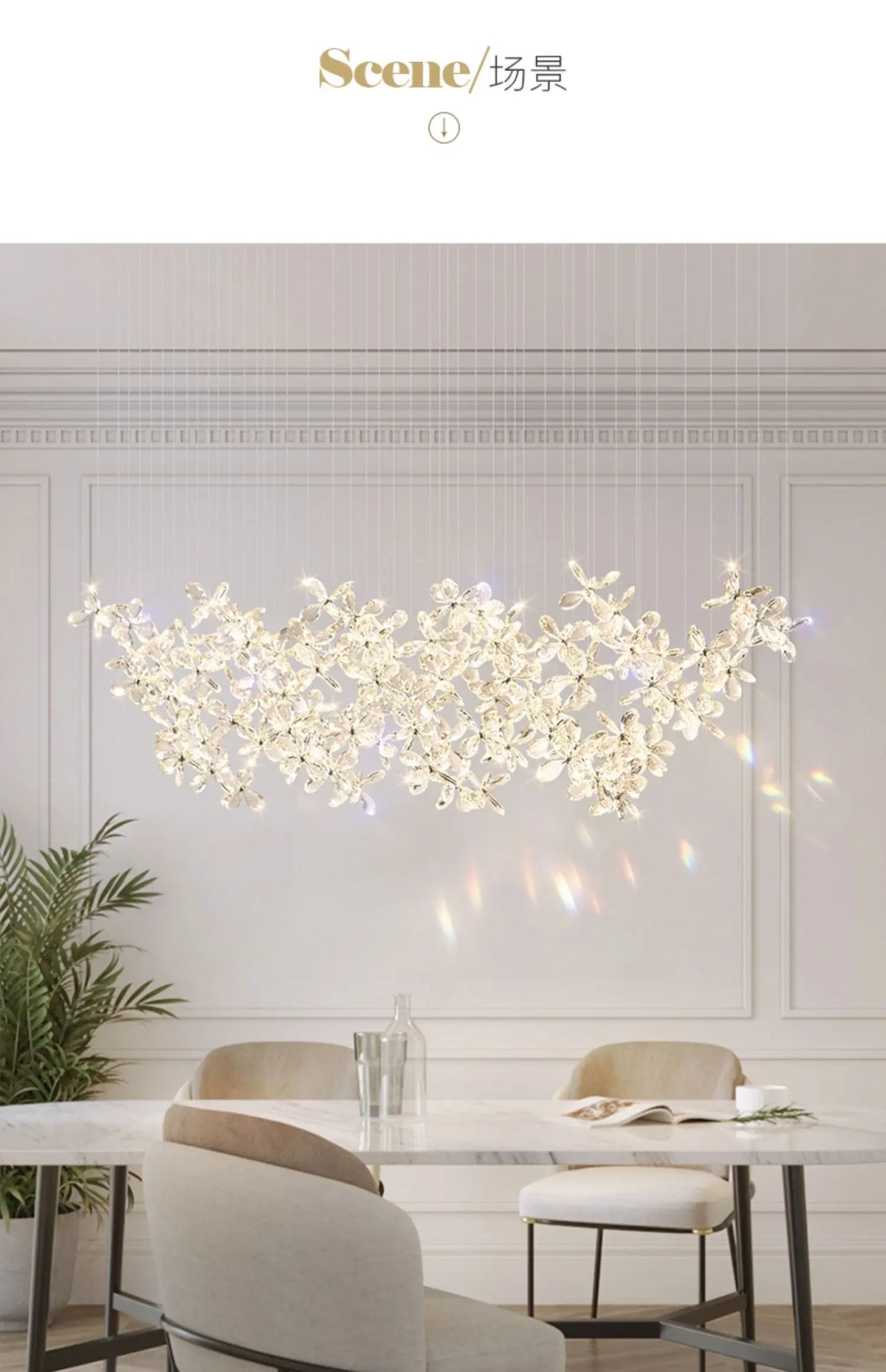 Pendant Light - Luxury Crystal Pendant Lamp for Dining Hall SW-36210345 - SWEET-LIGHTS