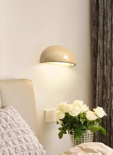 Wall Light - IWHD Modern Nordic LED Walnut Yellow Travertine Lamp SW-36210357 - SWEET-LIGHTS