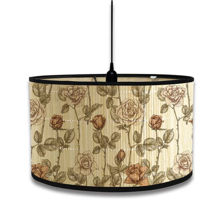 Lampshade - Nordic Style Green Plant Pattern Bamboo Art SW-36210457 - SWEET-LIGHTS