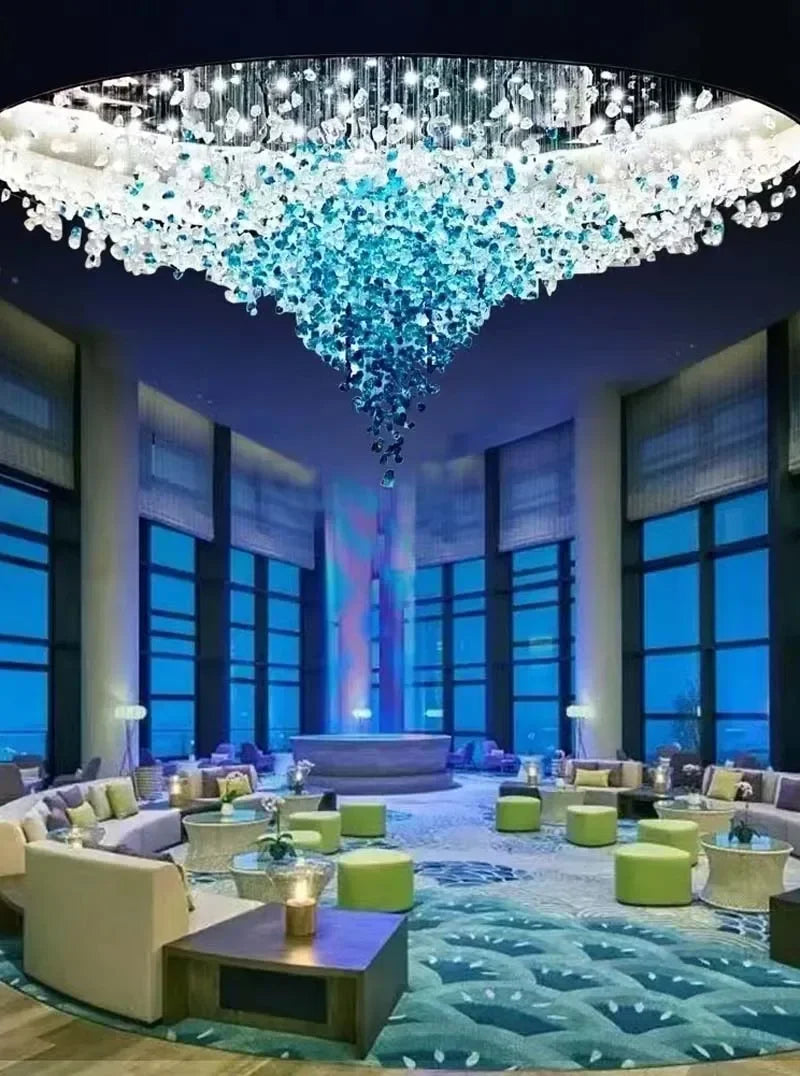 Chandelier - Large Luxury Cristal Lighting Fixtures Modern Stone Crystal LED Chandelier For Living Room Indoor Decor SW-36210347 - SWEET-LIGHTS