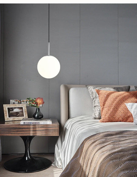 Pendant Light - Modern Glass Ball LED Hanging Lamp Brass Black Chrome SW-36210347 - SWEET-LIGHTS