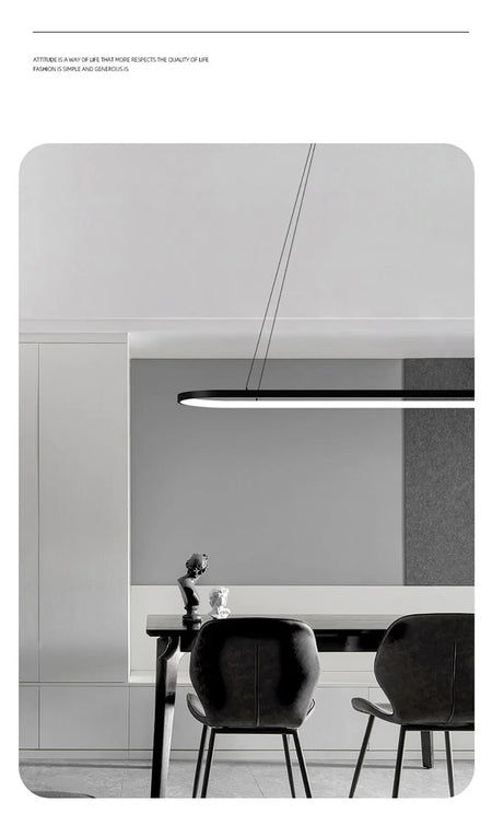 Pendant Light - Modern LED 70/90cm Elliptical Lamp SW-36210789 - SWEET-LIGHTS