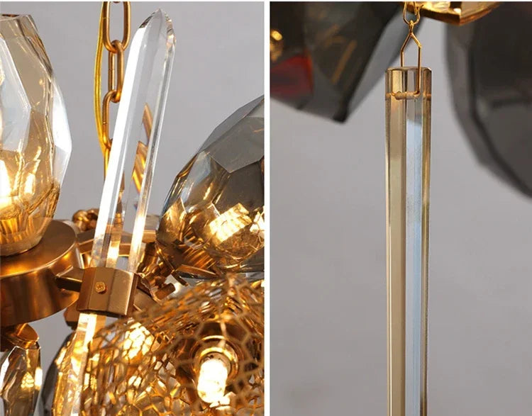 Chandelier - Modern Luxury LED Stainless Steel Crystal Pendant Light Free Bulb SW-36210789 - SWEET-LIGHTS