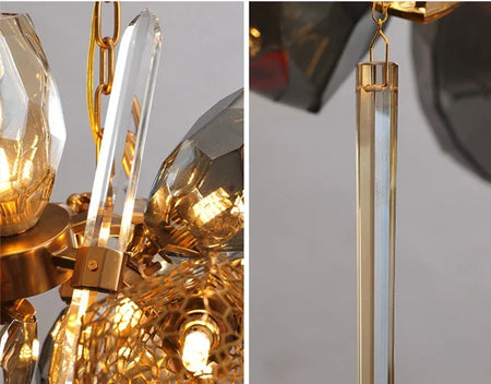 Chandelier - Modern Luxury LED Stainless Steel Crystal Pendant Light Free Bulb SW-36210789 - SWEET-LIGHTS