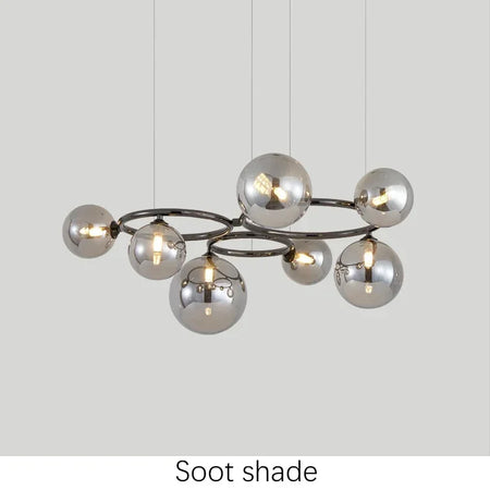 Pendant Light - Magic Beans Chandelier Smoke Grey Glass SW-36210789 - SWEET-LIGHTS
