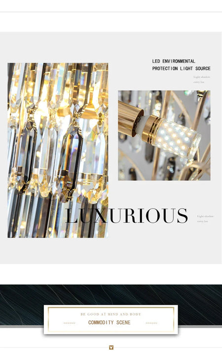Chandelier - Duplex Building Villa Living Room Crystal Lamp SW-36210457 - SWEET-LIGHTS