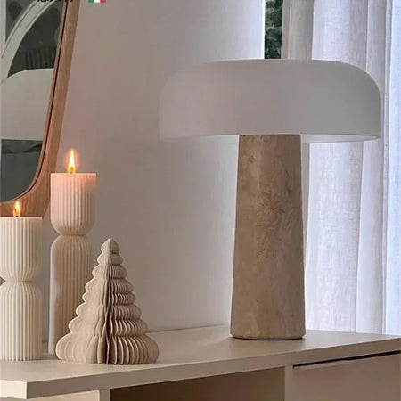 Table Lamp - Personality Simple Natural Travertine LED Mushroom Lamp SW-36210347 - SWEET-LIGHTS