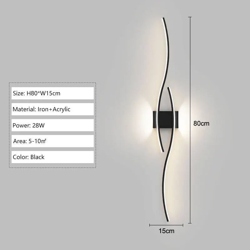 Wall Light - Indoor LED Wall Lamps for Bedroom Black Gold SW-36210458 - SWEET-LIGHTS