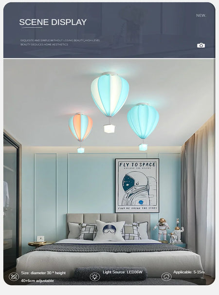 Children Lighting - Cartoon Ceiling Light Hot Air Balloon Lamp SW-36210347 - SWEET-LIGHTS