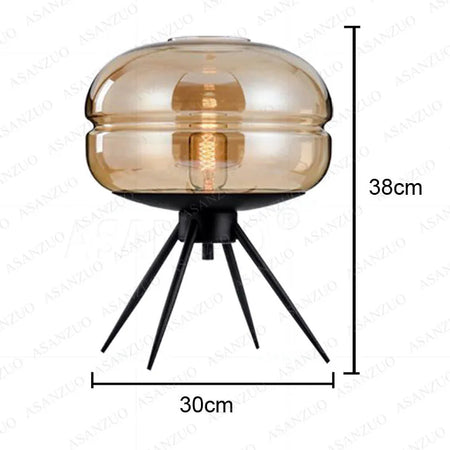 Table Lamp - Modern Blue Glass E27 Desk Lamp for Bedroom Decor SW-36210457 - SWEET-LIGHTS