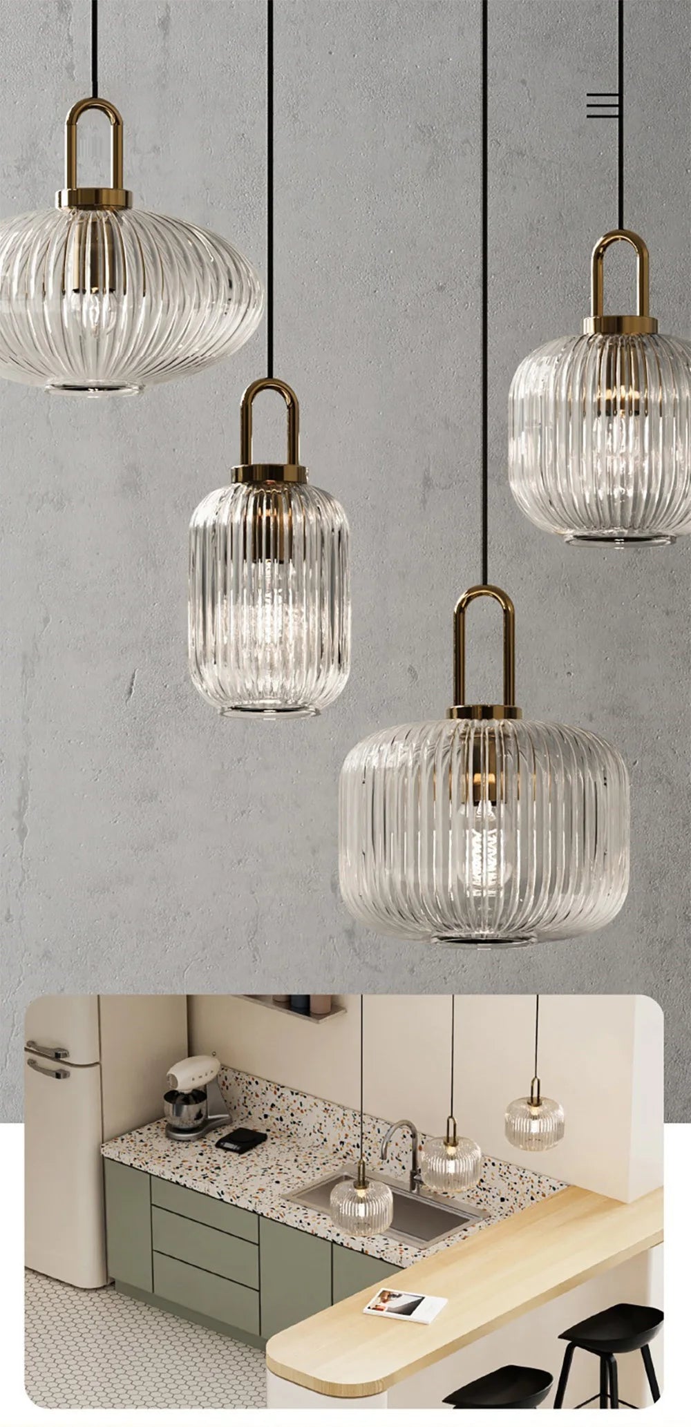Pendant Light - Nordic LED Glass Minimalist Shade for Home SW-36210345 - SWEET-LIGHTS