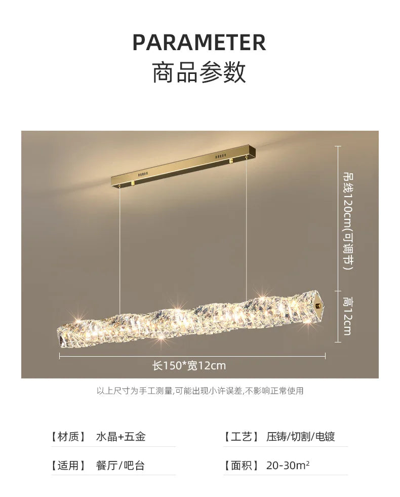 Pendant Light - Modern Strip Led Ceiling Chandelier Luxury Crystal Design Art Lamp SW-36214567 - SWEET-LIGHTS