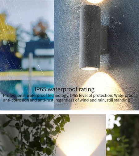 Outdoor Light - Industrial Concrete Wall Light Outdoor Waterproof Villa Garden Double Head Sconce Spotlight LED SW-36210345 - SWEET-LIGHTS