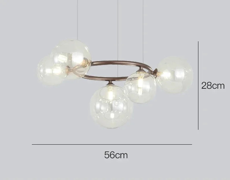 Pendant Light - Magic Beans Chandelier Smoke Grey Glass SW-36210789 - SWEET-LIGHTS