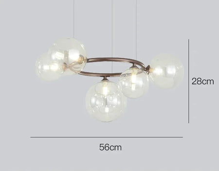Pendant Light - Magic Beans Chandelier Smoke Grey Glass SW-36210789 - SWEET-LIGHTS