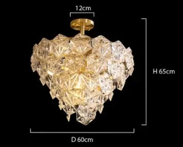 Chandelier - Modern Snow Glass Luxury for High-End Villa SW-36210478 - SWEET-LIGHTS