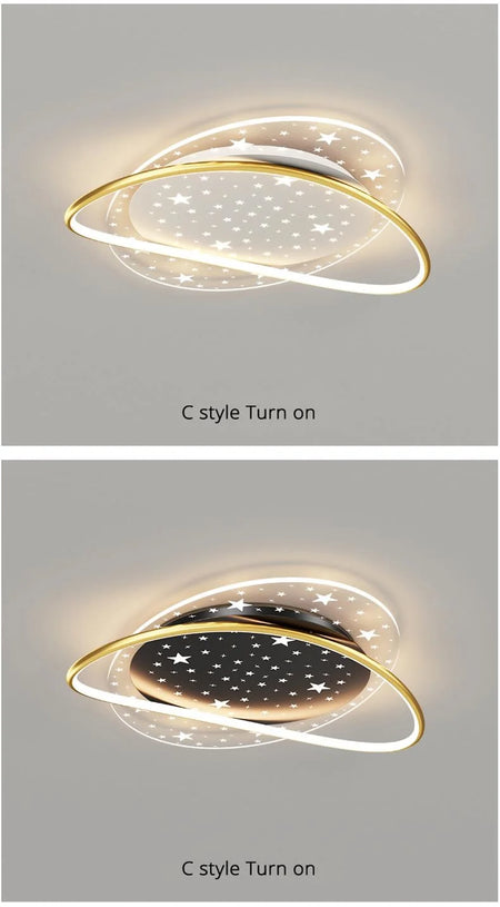 Ceiling Light - New Modern LED Black/Gold with Remote Control SW-36210678 - SWEET-LIGHTS