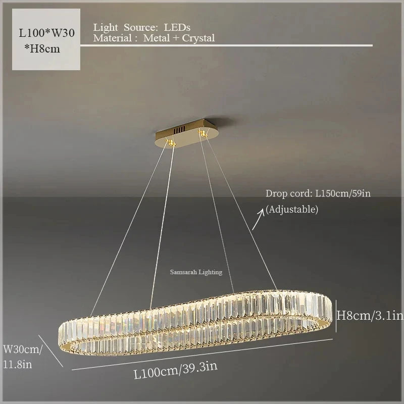 Pendant Light - Led Luxury Crystal Ceiling Pendant Lamp for Living Room and Dining SW-36210347 - SWEET-LIGHTS