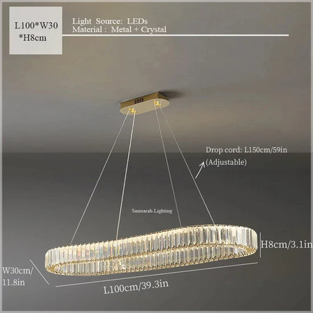Pendant Light - Led Luxury Crystal Ceiling Pendant Lamp for Living Room and Dining SW-36210347 - SWEET-LIGHTS