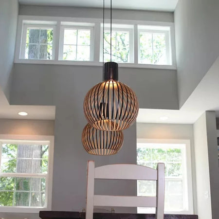 Pendant Light - Wood Bird Cage Lamp for Kitchen Island SW-36210458 - SWEET-LIGHTS