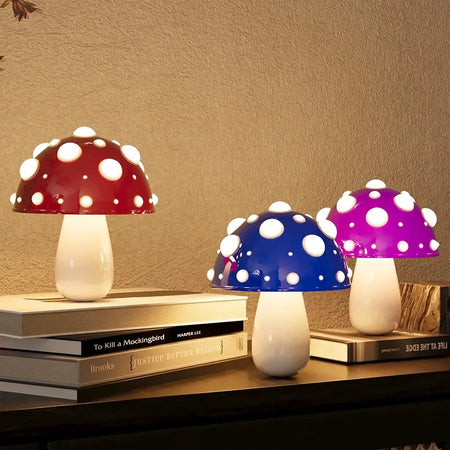 Table Lamp - Fly Amanita Mushroom Lamp with Dual Color LED G9 Bulb USB Rechargeable Desk Light SW-36210458 - SWEET-LIGHTS