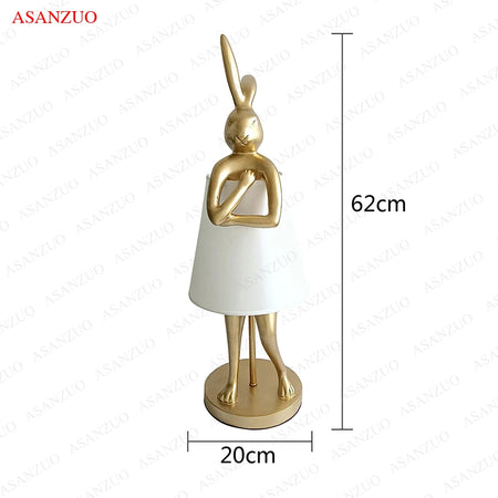Table Lamp - Vintage Bathing Rabbit Design Resin Hare Lamp SW-36210345 - SWEET-LIGHTS
